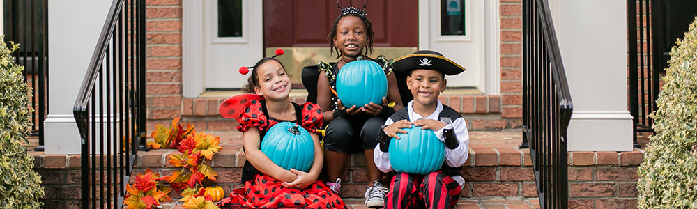 By putting a teal pumpkin on your doorstep, you are signaling that you have non-food treats for trick or treaters. 