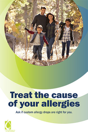 Sample of a poster promoting allergy drops