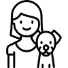 Icon of a woman and dog